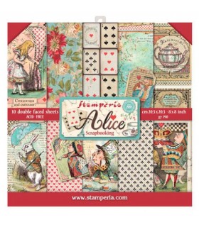 PAPELES SCRAP 20x20 cm ALICE ALICIA 10 UD