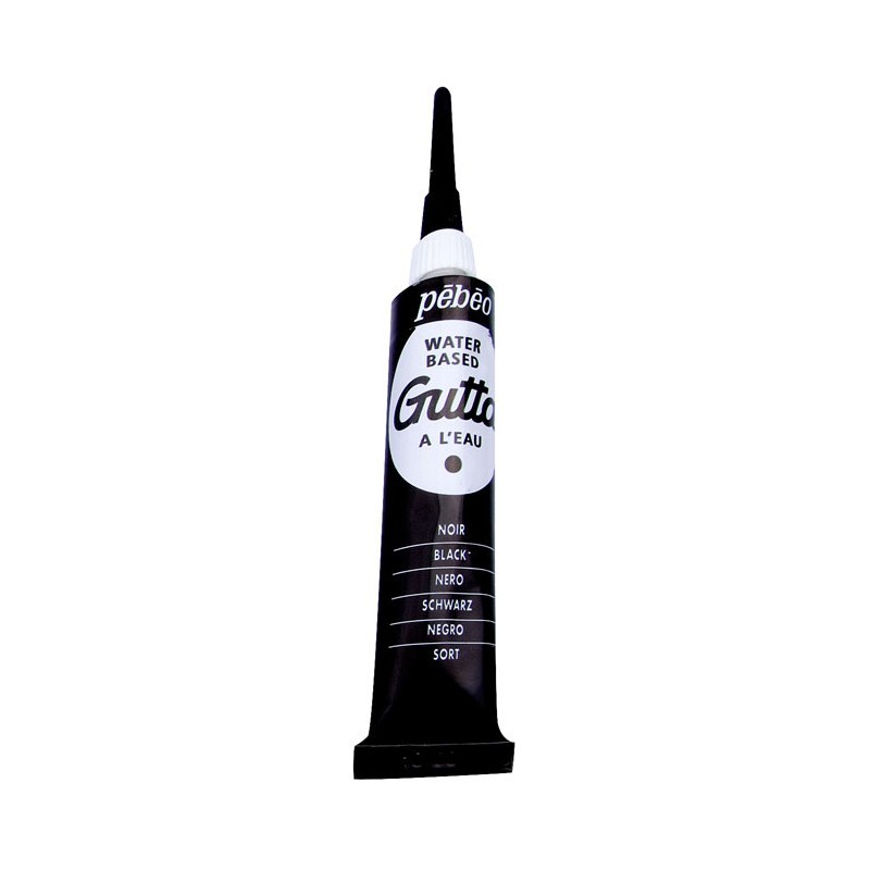 GUTA AL AGUA PEBEO TUBO 20 ML. PARA SEDA Y TELA : color:12 NEGRO