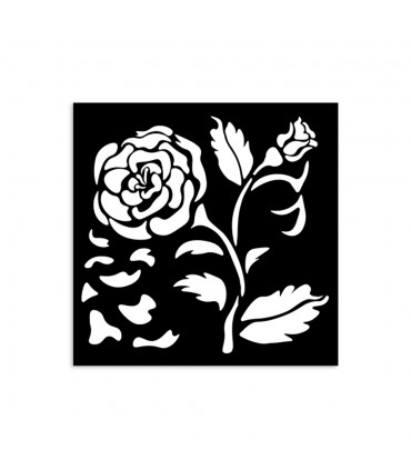 PLANTILLA MIX MEDIA 12x12 CM 0,5 MM GRAN ROSA