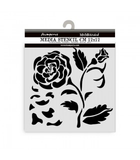 PLANTILLA MIX MEDIA 12x12 CM 0,5 MM GRAN ROSA