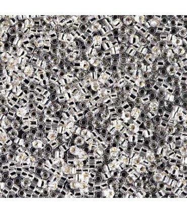 MIYUKI DELICA BEADS 8/0 SILVER LINED CRYSTAL 6,8GR