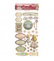 CHIPBOARD 15X30CM ALICE GOLD.30 PIEZAS