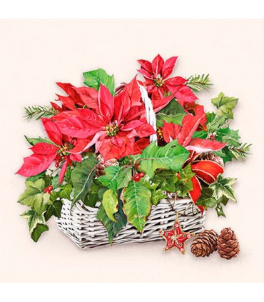 SERVILLETAS AMBIENTE 20 UNIDADES POINSETIA