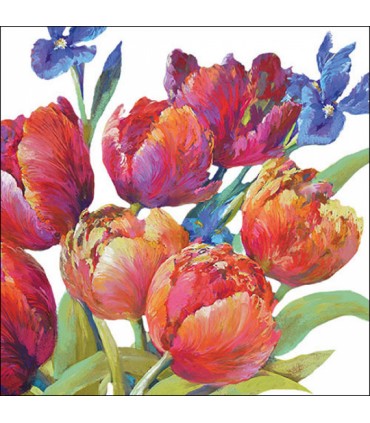 SERVILLETAS AMBIENTE 33x33cm 20UD TULIPANES