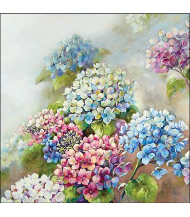 SERVILLETAS AMBIENTE 33x33cm 20UD HORTENSIAS