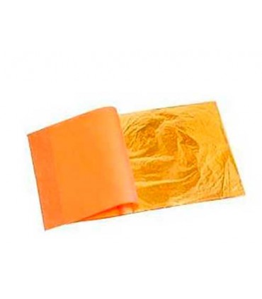 PAN DE ORO FALSO 25 HOJAS  14 x 14 CM