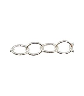 CADENA OVAL 4x3 mm HILO 0,5 MM PLATA 25 CM
