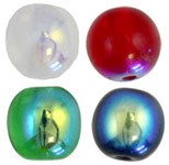 PERLAS CRISTAL CHECO 6 MM EFECTO AURORA BOREAL : Unidades:Envase 50 Ud aprox., color:Mix