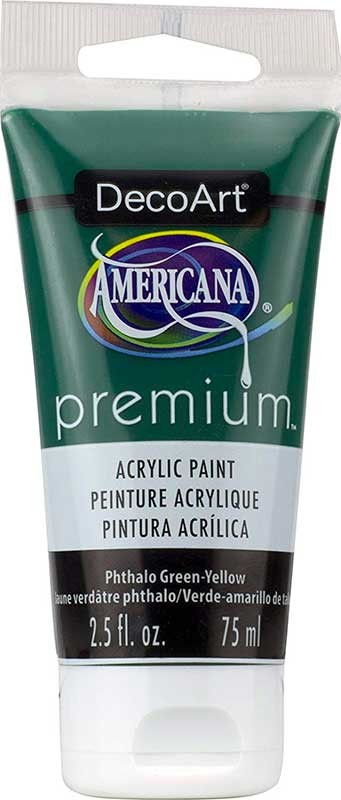 AMERICANA PREMIUM PINTURA ACRÍLICA SUPERIOR 75 ML : AMERICANA PREMIUM ACRYLIC:DTA26 PHTALO GREE YEL
