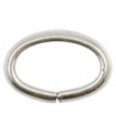 ANILLA OVAL FUERZA BAÑO PLATA ANTIGUA 9x6x2mm 6ud