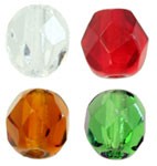 BOLA FACETADA DE CRISTAL CHECO 6 MM TRANSPARENTE : Unidades:Envase 50 Ud aprox., color:Mix