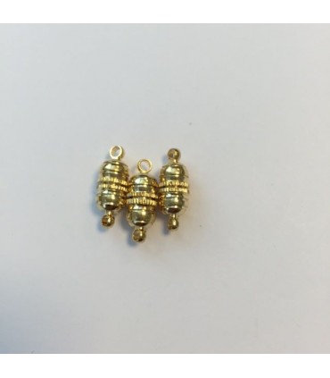 CIERRE MAGNÉTICO 10 MM DORADO 3 UNIDADES
