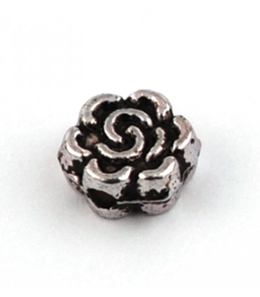 FLOR METÁLICA PLATA ANTIGUA 7 MM