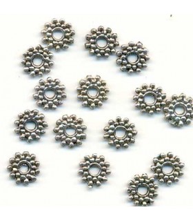 FORNITURA MONTAJE PLANA 9 mm PLATA ANTIGUA 15 UD.