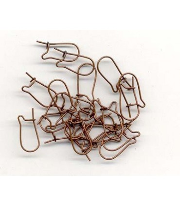 GANCHO PENDIENTE 15 MM COBRE ANTIGUO 24 UNIDADES