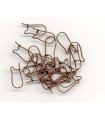 GANCHO PENDIENTE 15 MM COBRE ANTIGUO 24 UNIDADES