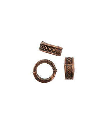 CILINDRO 8x3 MM COBRE ANTIGUO 12 UNI. AGUJ. 5,5 MM