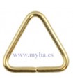 ANILLAS TRIANGULARES 8x1 MM DORADO 50 UD