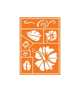 PLANTILLA FLEXIBLE PARA TEXTIL FLORES HAWAI