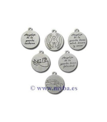 COLGANTE ÁNGEL MENSAJE 18 MM MIX 25 UD