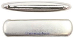 CUENTA ZAMAK 26x7x6 MM PASO 20x2 MM 1 UNIDAD : Acabado:Baño Plata Antigua