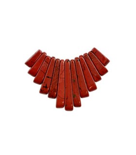 FAN JASPE ROJO NATURAL 13 PIEZAS 45x28mm TOTAL APR