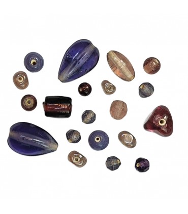 CRISTAL ARTESANAL MIX MORADO 100 GRAMOS APROX.