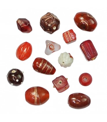 CRISTAL ARTESANAL MIX ROJO 250 GRAMOS APROX.