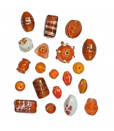 CRISTAL ARTESANAL MIX NARANJA 250 GRAMOS APROX.