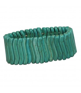 PULSERA TURQUESA IMITACIÓN HILO ELÁSTICO 21 cm