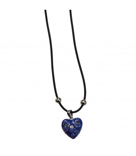 COLLAR CORAZÓN AZUL 25 MM FIMO