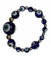 PULSERA CRISTAL OJOS BOLAS CCB ELÁSTICA 1 UNIDAD
