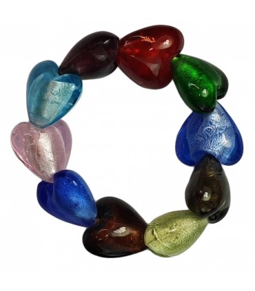 PULSERA CRISTAL CORAZONES 1 UNIDAD