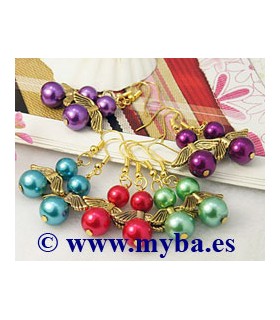 PENDIENTES ÁNGEL PERLAS DORADO 1 PAR MIX SORPRESA