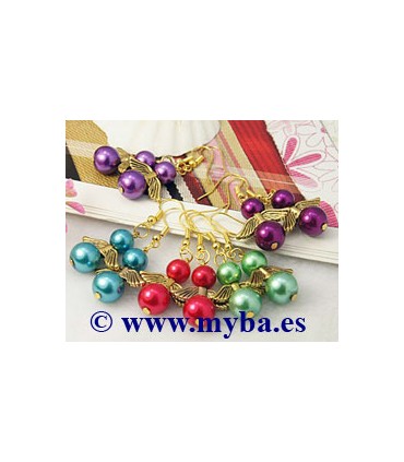 PENDIENTES ÁNGEL PERLAS DORADO 1 PAR MIX SORPRESA