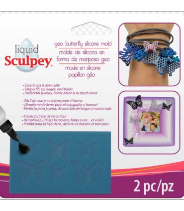 MOLDE SILICONA SCULPEY MARIPOSAS PAPILLÓN GEO