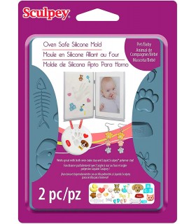 MOLDE SILICONA SCULPEY SEGURO HORNO BEBÉ Y PET