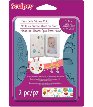 MOLDE SILICONA SCULPEY SEGURO HORNO BEBÉ Y PET