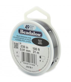 ACERO RECUBIERTO 49 HILOS 0,91 MM 31 M. NEGRO