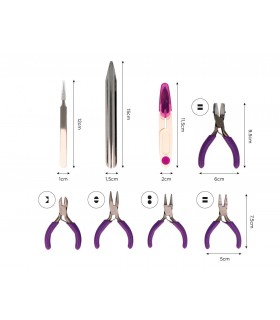 SET 8 HERRAMIENTAS BISUTERÍA Y MINIATURAS INNSPIRO