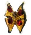 MARIPOSA DE CRISTAL DE MURANO DE 45x34 mm ÁMBAR