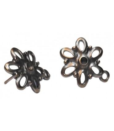 PAREJA PENDIENTES FLOR 17 MM PARA SIMIL