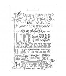 MOLDE FINO MODELADO 21x15 CM LOVE NEVER FALLS
