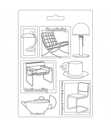 MOLDE FINO MODELADO 21x15 CM BAUHAUS CHAIRS