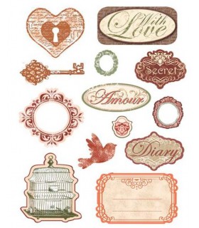 ETIQUETAS AUTO ADHESIVAS STAMPERIA 13 UD