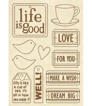 FORMAS MADERA 21x14 CM LIFE IS GOOD