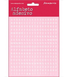 ALFABETO ADHESIVO STAMPERIA 18x15 CM 306 ud ROSA