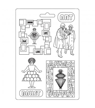 MOLDE FLEXIBLE PVC STAMPERIA 21x29 CM BAUHAUS ART