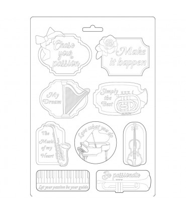 MOLDE FLEXIBLE PVC STAMPERIA 21x29CM PASSION MUSIC