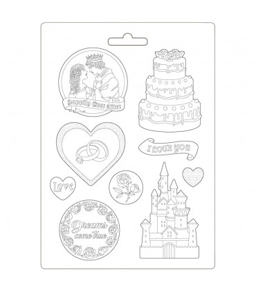 MOLDE FLEXIBLE PVC STAMPERIA 21x29 CM CASTLE CAKE
